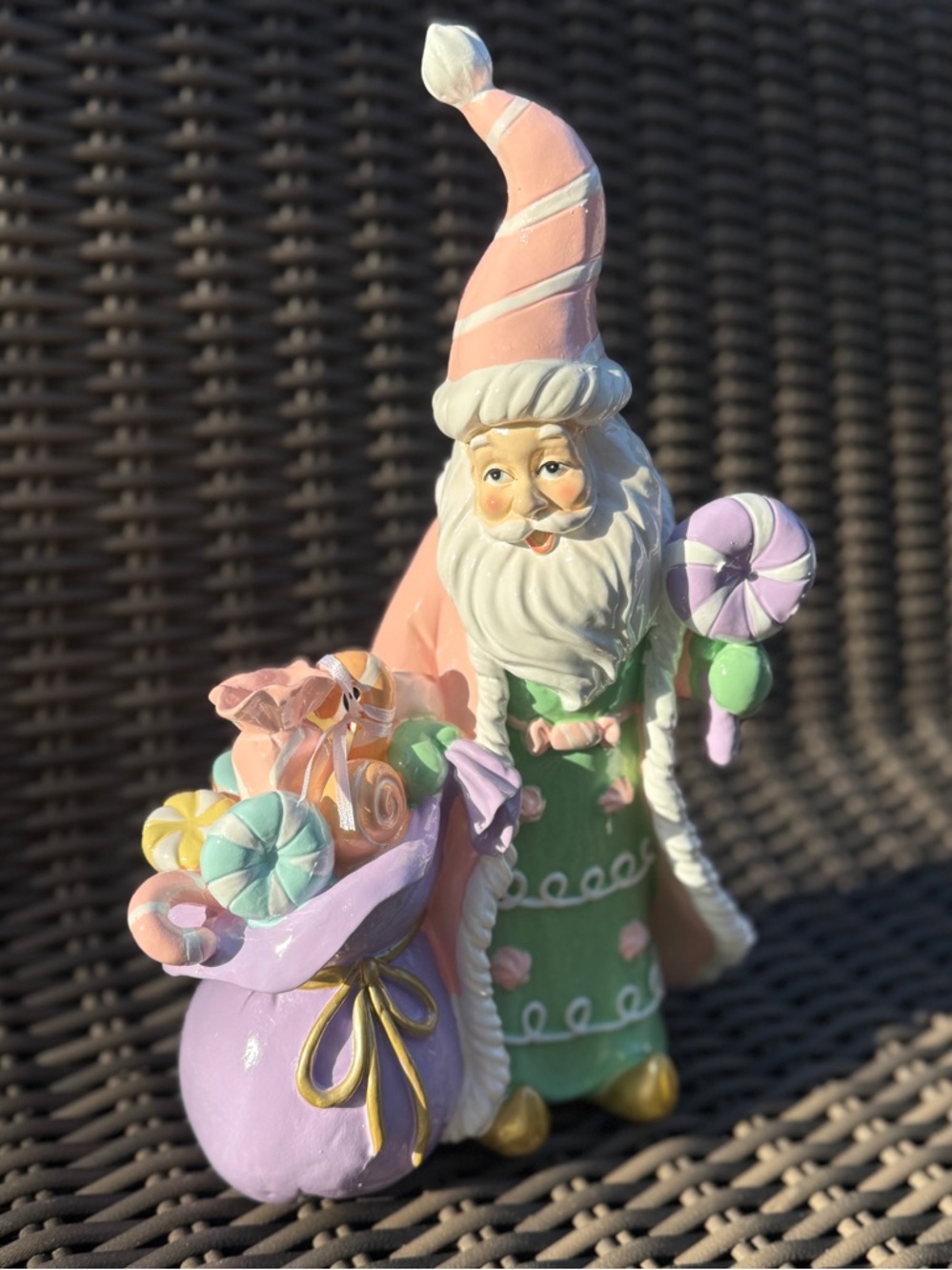 Pastel Candy Santa Figurine - NWT - Picture 6 of 16